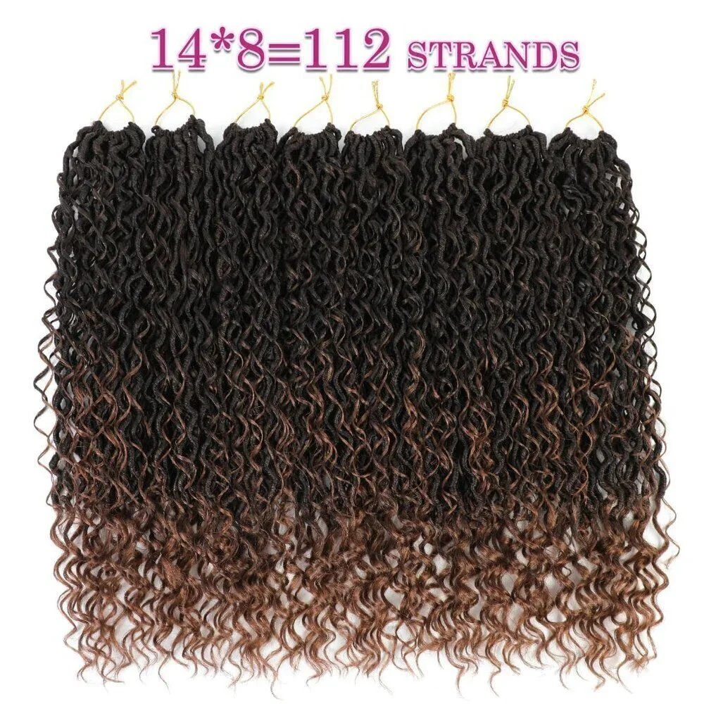 8 Packs Goddess Faux Locs Crochet Hair for Black Women, Goddess Locs Crochet Hai